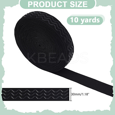 10 Yards Flat Polyester & Spandex Non-Slip Elastic Cord OCOR-HY0001-45-1