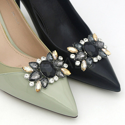 Alloy Glass Detachable Shoe Buckle Clips FIND-WH0423-73P-02-1