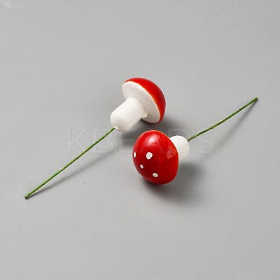 Resin Artificial Mushroom for Garden Ornament Flower Pots Bonsai Micro Landscape Decoration AJEW-WH0567-54B-1