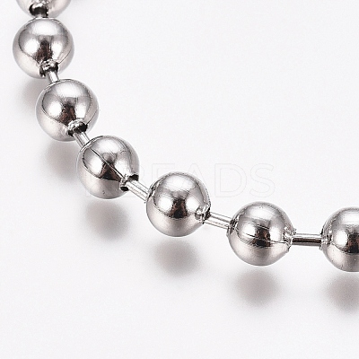 Tarnish Resistant 304 Stainless Steel Ball Chain Bracelets BJEW-G628-09P-1
