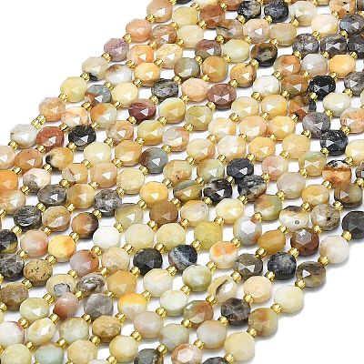 Natural Flower Amazonite Beads Strands G-C116-A72-02-1