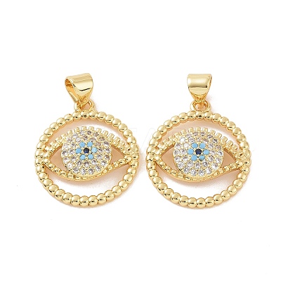 Brass Micro Pave Cubic Zirconia Pendants ZIRC-P106-52G-1