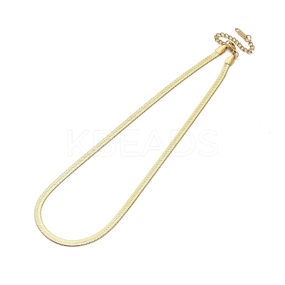 Ion Plating(IP) 304 Stainless Steel Herringbone Chain Necklace for Men Women NJEW-E076-03C-G-1
