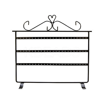 Triple Levels Rectangle Iron Earring Display Stand CON-PW0001-153B-1