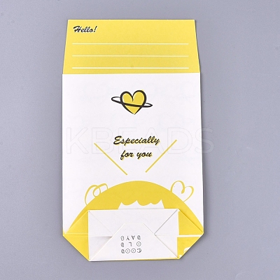 Gril Pattern Carton Paper Gift Treat Bags DIY-I029-08A-1