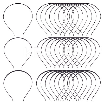 30Pcs 3 Styles Hair Accessories Iron Hair Band Findings OHAR-TA0001-08B-1