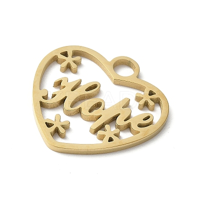 304 Stainless Steel Pendants STAS-E501-08G-1