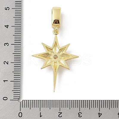 Brass Micro Pave Cubic Zirconia Pendants KK-U047-11G-1