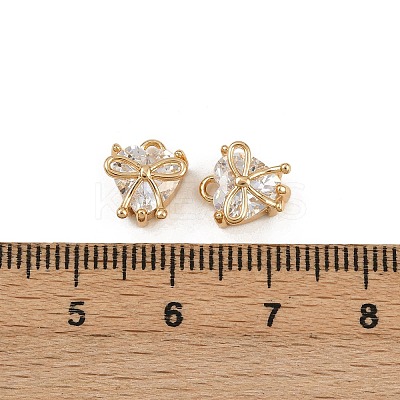 Brass Micro Pave Cubic Zirconia Pendants KK-K407-12G-1