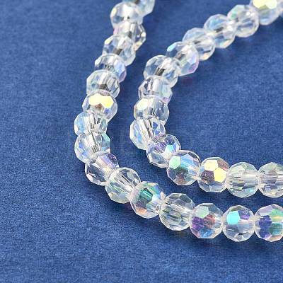 Glass Beads Strands GF4mmC28-AB-1