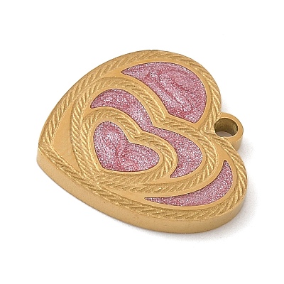 304 Stainless Steel Enamel Pendants STAS-K312-02B-G-1