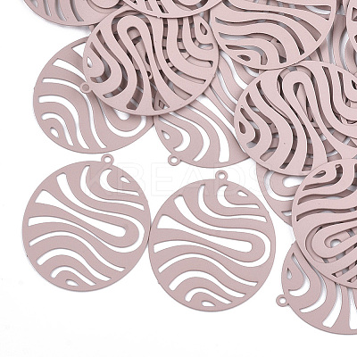 430 Stainless Steel Filigree Pendants LS-X-STAS-T042-09E-1