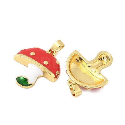 Brass Enamel Pendants KK-B139-22G-03-1