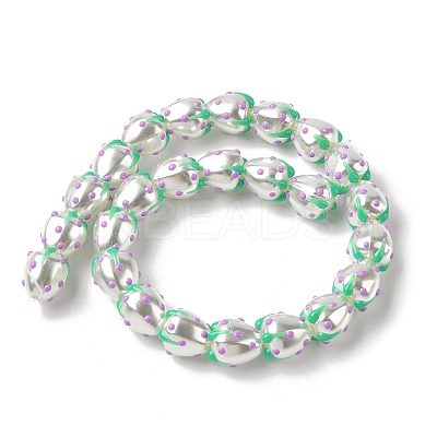 Baking Paint Baking Paint Glass Beads LAMP-Z014-02G-1