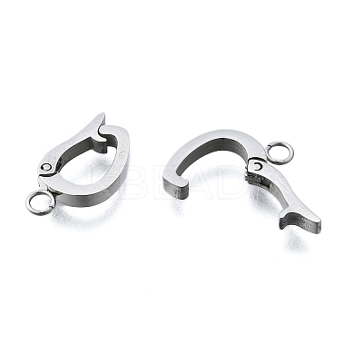 304 Stainless Steel Fold Over Clasps STAS-H233-05P-1