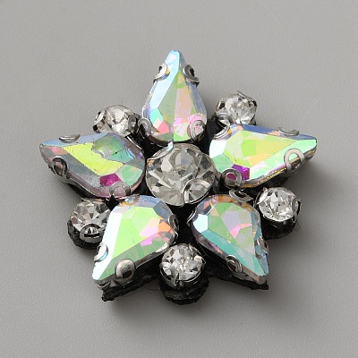 Rhinestone Thread Iron on/Sew On Patches DIY-WH0589-98G-1