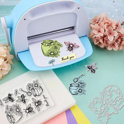 1Pc PVC Plastic Clear Stamps DIY-GL0004-72-1
