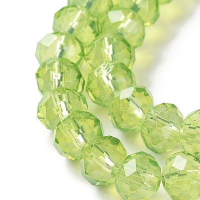 Baking Paint Transparent Glass Beads Strands DGLA-A034-J8MM-D07-1
