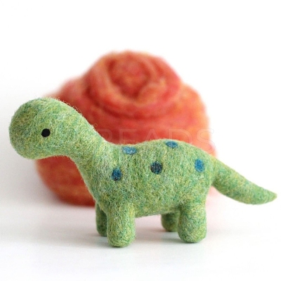 Cartoon Dinosaur Shape Needle Felting Starter Kit DOLL-PW0005-061D-1
