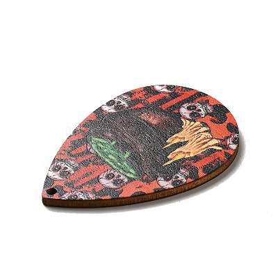 Single Face Printed Wood Big Pendants LS-WOOD-H102-04D-1