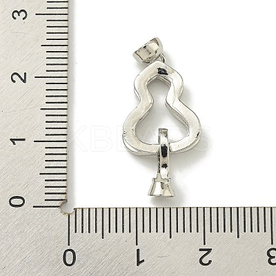 Rack Plating Brass Micro Pave Cubic Zirconia Fold Over Clasps KK-K386-07P-1