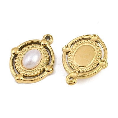 304 Stainless Steel ABS Imitation Pearl Pendants STAS-Z166-21F-G-1
