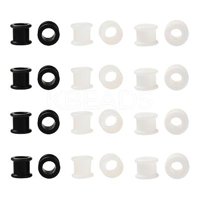 6Pcs 3 Colors Pulley Silicone Ear Gauges Flesh Tunnels Plugs FIND-YW0001-18C-1