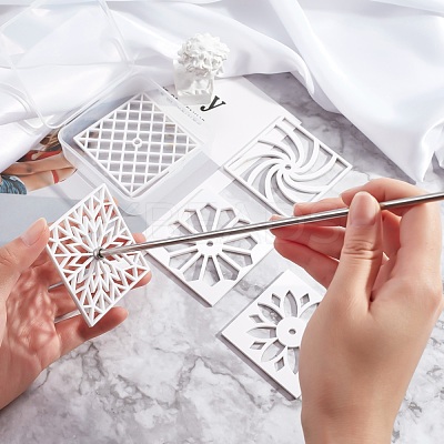 Silicone Soap Pull Through Designs Tool Sets DIY-WH0210-12-1