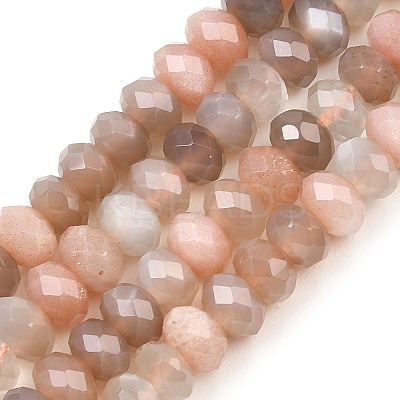 Natural Multi-Moonstone Beads Strands G-C259-A44-5x8mm-1