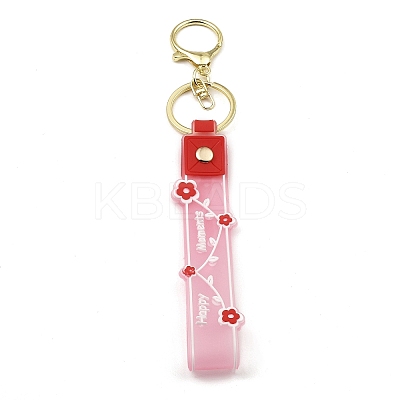 Flower PVC Rope Keychains KEYC-B015-01LG-03-1
