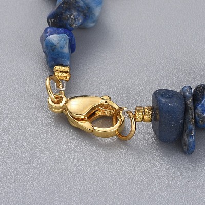 Natural Gemstone Chip Beaded Bracelets BJEW-JB04933-1