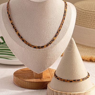 Alloy Leopard Print Snake Chain Necklaces & Bracelets Sets FS-WG421C3-01-1