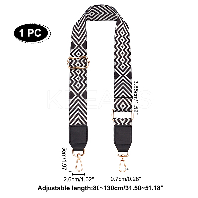 Arrows Pattern Adjustable Nylon Bag Strap FIND-WH0092-44-1