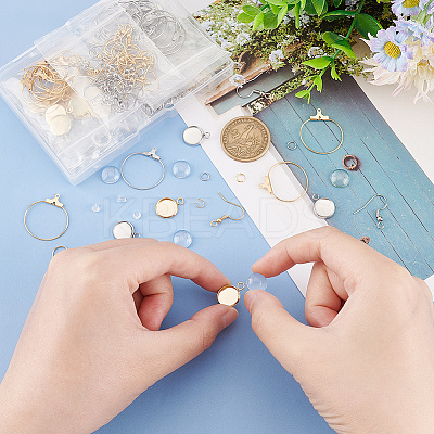 DIY Blank Dome Earring Making Kit DIY-UN0004-79-1