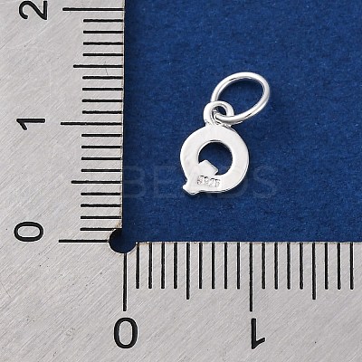 925 Sterling Silver Letter Charms STER-C012-01S-Q-1