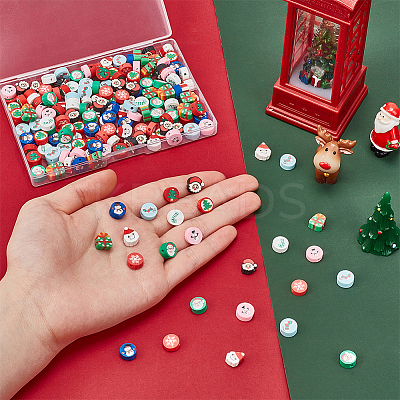 220pcs 11 styles Handmade Polymer Clay Beads CLAY-SC0001-84-1