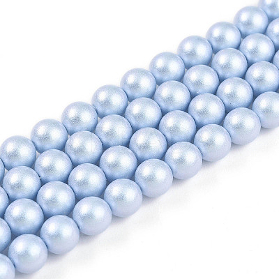 Baking Paint Pearlized Glass Pearl Bead Strands HY-N002-6mm-C04-1
