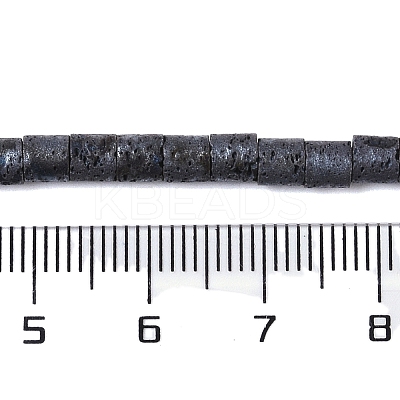 Frosted Natural Lava Rock Beads Strands G-E618-02B-1