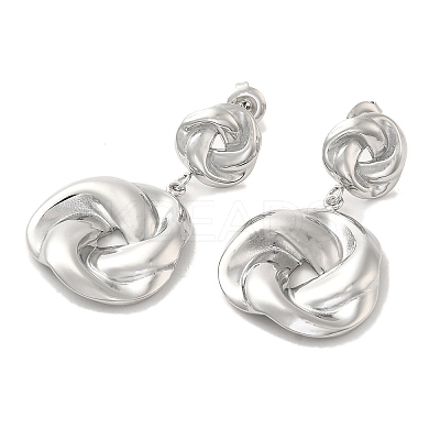 Non-Tarnish 304 Stainless Steel Stud Earrings EJEW-K268-08P-1