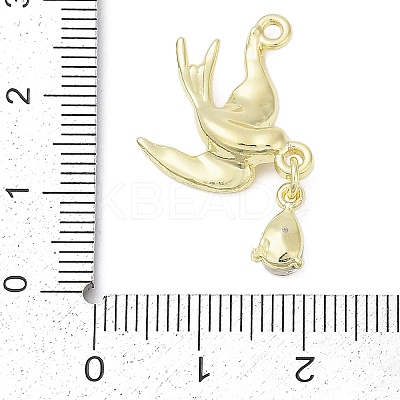 Alloy Pendants with Rhinestone PALLOY-R151-62G-1