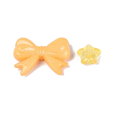 Transparent & Opaque Acrylic Beads TACR-T028-26F-1