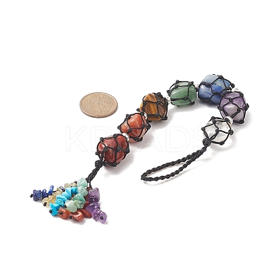 Chakra Gemstone Beads Pendant Decoration HJEW-JM00957-1