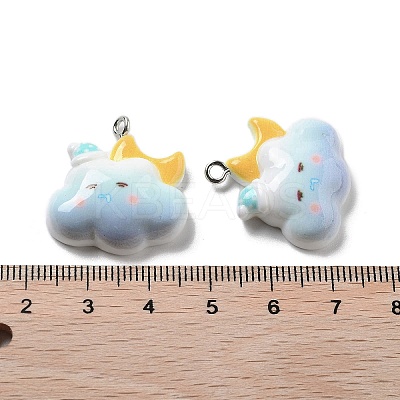 Weather Theme Opaque Resin Pendants RESI-R444-01C-1