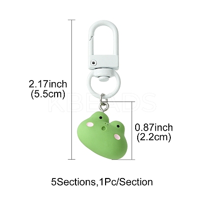 Animal Resin Pendant Decorations HJEW-FZ00014-1