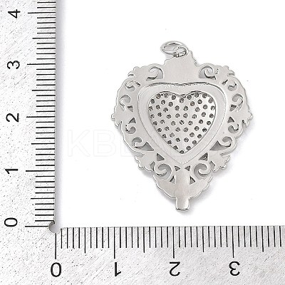 Brass Micro Pave Cubic Zirconia Pendants KK-A241-02P-1