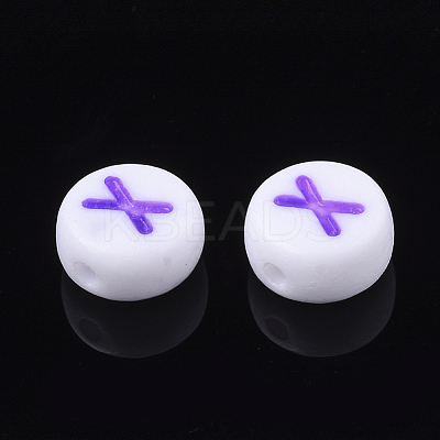Initial Acrylic Beads X-OACR-E001-20X-1