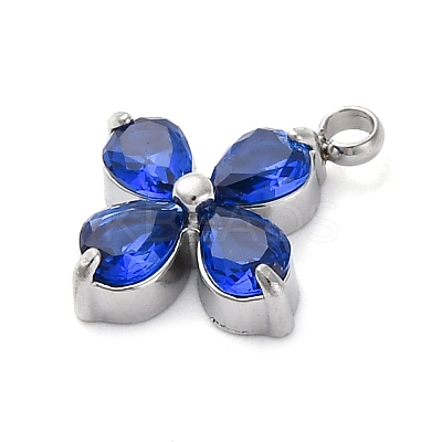 304 Stainless Steel Micro Pave Cubic Zirconia Pendants LS-STAS-U042-06P-03-1