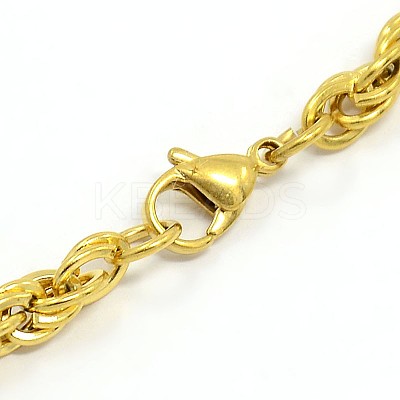 Fashionable 304 Stainless Steel Rope Chain Bracelet Making X-STAS-A028-B054G-1