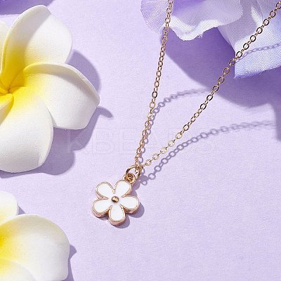 Alloy Enamel Pendant Necklaces for Women NJEW-JN04806-1