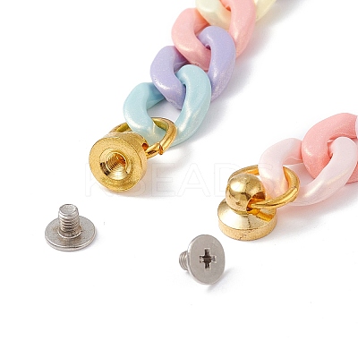 Acrylic Curb Chain for DIY Keychains HJEW-JM00578-01-1